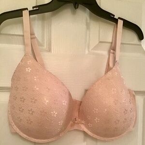 NWOT LAURA ASHLEY Everyday Comfort T-SHIRT Underwire Bra BLUSH PINK 40DD